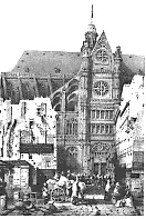 Eglise Saint-Eustache (gravure ancienne)
